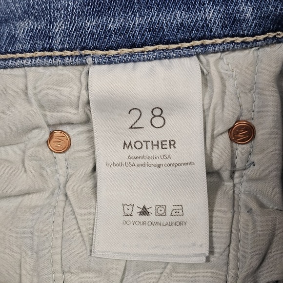 NWT Mother The Tripper Ankle Fray Distressed Jeans Womens 28 Play Like A Pirate - Picture 10 of 11